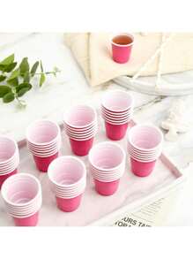10/20/50/100pcs 2 Oz Pink Wine Glasses, Hot Pink Party Glasses, Singles Party, Birthday Party Glasses, Jelly Wine, Shower, Hot Pink Party Gifts, Pink Party, Party Wine Glasses, Graduation Ceremony Glasses