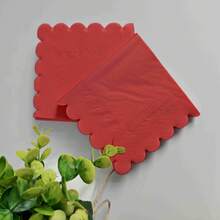 25/50/100 件鸡尾酒餐巾扇形婚礼餐巾一次性甜点饮料餐巾适用于婚礼、新娘送礼会、咖啡吧晚宴，5 x 5 英寸