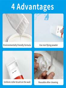 Wall Repair, Interior Wall Paint, Graffiti, Dirty Covering, Small Roller Latex Paint, Water-Based Household Color Change Paint