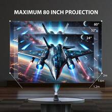 Smart And Convenient Projector, 4K HD Projection,Video Player, Professional Version Projector, Suitable For Travel, Camping, Conference, Home Theater And Office, Projector Screen Mirroring Connect Phones,Small And Lightweight, Easy To Carry, 180° Rotation, Rotatable Bracket, Picture Correction, Picture Quality HD, With Audio. Compatible With TV, Computers, And Tablets - 美規A型插(110-127V) - 查看 4