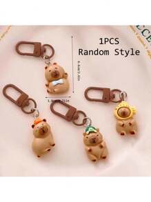 Soft Capybara Plush Keychain Toy Realistic Cute Capybara Stuffed Animals Toy Capybara Plushie, Pendant For Backpack Handbag Birthday Gift,Stuffed Toy,Pink Capybara,Party Favors For Kids, Birthday Decoration