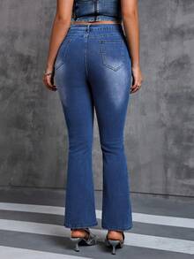 Pantalones vaqueros con botones frontales y bolsillos casuales, para uso diario