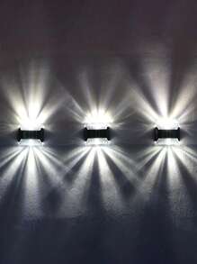 Outdoor Solar Wall Lights, IP44 Solar Fence Lights, Solar Lighting Lamps, Solar Atmosphere Lights, Solar Hat Lights, Solar Railing Lights, IP44 Waterproof, Suitable For Courtyards, Villas, Sheds, Gardens, Terraces, Garages, Walls, Railings, Parties, Festivals, And Other Ambient Lighting., Solar Lights Outdoor