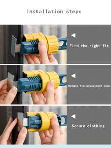 1pc/3pcs Rotary Clip-On 8 Holes Window Clothes Drying Rack, Suitable For Travel, Outdoor Anti-Theft Net Hanger To Dry Clothes