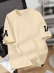 Tween Boy LA Slogan Print Crew Neck T-Shirts Summer Boy's Casual Tee Soft Tops