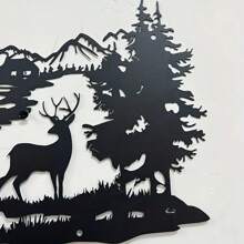 1pc, Explosions Selling Metal Crafts Home Decoration Wrought Iron Wall Decoration Art Deer Forest Modern Minimalist Decorations