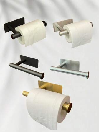 1pc Toilet Paper Holder Bathroom Tissue Storage Rack Stainless Steel Paper Towel Hanger
