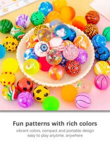 10/100 Loose Elastic Balls, 27mm Mixed Color Rubber Elastic Balls, Used For Swimming Pool Toys, Party Gifts, Prizes, Rewards, Birthday Gifts, And Vending Machine (Random) Decorative Balls. Holiday Gifts, Classroom Prizes, Easter Basket Fillers