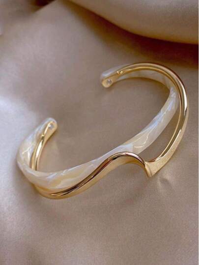 1 pieza Pulsera única de hombre de verano con nácar, de doble capa asimétrica, adecuada para uso diario, fiesta, regalo del Día de la Madre