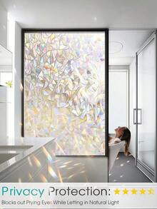 1PC Household PVC Window Privacy Sticker, Glass Privacy Film, Color Glass Decorative Window Film, Sunshade Window Sticker, Electrostatic Adsorption, No Glue Required, Frosted Privacy Glass Sticker, UV Protection, Suitable For Home, Office, Bathroom Privacy And Light Protection Room Decor Home Decor