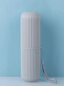 1pc All-In-One Travel Toothbrush Case - Compact Mouthwash And Toothpaste Holder, Bathroom Toothbrush And Toothpaste Cup, Suitable For Traveling, Used To Maintain Oral Hygiene When Going Out (Rope Color Is Random), Toothbrush Cover,Suitable As A Holiday Gift, Birthday Gift,Travel Essentials,Holiday Essentials,Daily Necessities