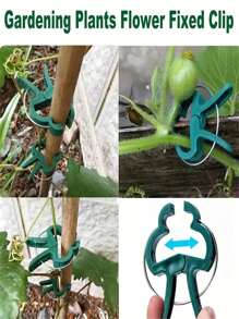 30 pièces de clips de support de plantes de jardin en plastique - clips à levier vert, conviennent pour les vignes, parfaits pour organiser les tiges et les branches, comprend des supports pour les vignes de tomates et de concombres