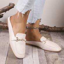 Pantofi de damă cu slip-on mule, mocasini cu talpă moale, fără spate