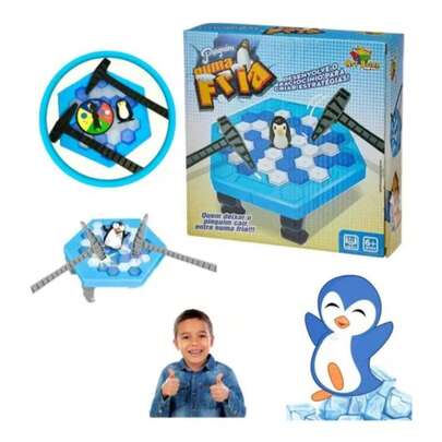 Jogo Pinguim Quebra Gelo Interativo Brinquedo Didático Jogo Tabuleiro Mesa Infantil Mini ou Grande