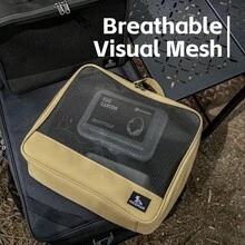 HIKEMAN Outdoor Camping Bag, Hiking Tote Bag, Multi-Purpose Travel Bag, Mesh Transparent Bag, Suitable For Traveling, Hiking, Outdoor Picnicking, Camping, Carrying And Portable - Multicolor - View 6