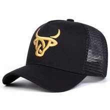 1pc Men's Rhinestone Embroidered Baseball Cap, Outdoor Sports Trucker Hat, Adjustable Sun Protection Casual Mesh Cap, Suitable For Spring/Autumn Traveling, Beach, Party,Festival,Holiday - Multicolor - View 9