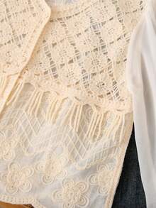 JIANHU Women's Summer Lightweight Lace Blouse - Breathable & Elegant, Suitable For Casual, Work And Special Occasions - Apricot - View 6