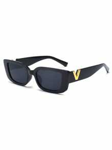 Korean-Style Women's Square Hip-Hop Fashion Glasses For Cross-Border Purchase1pc For Summer Beach Vacation,Outdoor,Travel
