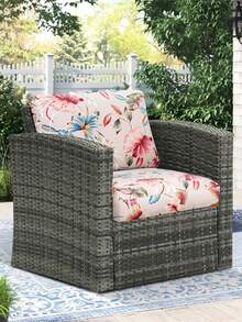 1 szt. Poszewka na poduszkę z nadrukiem z mlecznego jedwabiu na sofę, plaże i święta, wiosna/lato, wielokolorowe kwiaty, na zewnątrz, wysoka elastyczność, pyłoszczelna, odporna na brud, antypoślizgowa, zdejmowana i zmywalna, na patio, do sypialni, gabinetu, na sofę - Wielokolorowe - Zobacz 6