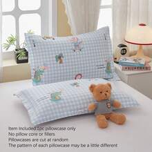 1pc Soft Toddler Sleep Pillow Cover, Machine Washable Cotton Children's Printed Pillowcase, Perfect For Travel, Crib, Boys & Girls