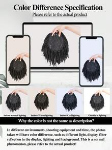 短款脏辫假发钩编假发男士编织发饰假辫子假发非洲卷发合成发饰带 3 个发夹适合派对万圣节日常 - 黑色 - 查看 10