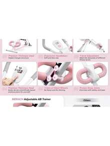 Adjustable Ab Trainer Machine With LCD Monitor, Foldable Ab Exercise Machine For Abs, Arm, Leg, Buttocks Shaper, Core & Ab Trainer At Home Gym,  Workout Equipment