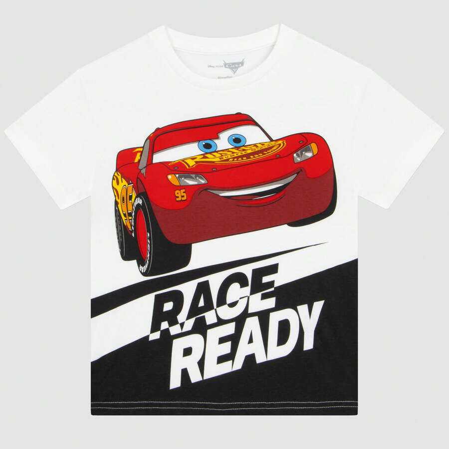 Disney Cars T-Shirt |  Boys' T-Shirt | Kids' Tops - White - View 1