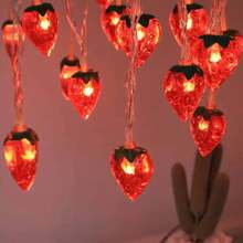 1 String Of Strawberry Light Strings Is Perfect For Weddings, Dining Tables, Living Rooms, Room Decor - Battery Powered (Battery Not Included) Is Perfect For Holiday Gifts - Strawberry Light String Battery Box - View 6
