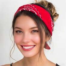 1pc Unisex Boho Style Retro Paisley Pattern Bandana, Fashionable Lightweight Multi-Purpose Headscarf For Casual, Dance, Sports, Cycling, All Seasons Use