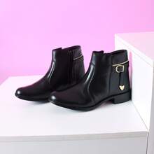 Women's Short Mid-Calf Boot Zipper Exclusive Blogger Winter Fashion - Black - View 1