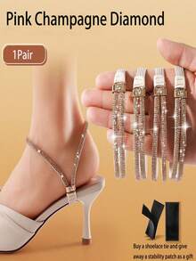 1/2/3/5 Pairs Detachable High Heel Shoe Straps, No-Slip High Heel Anti-Loose Foot Strap, Self-Adhesive High Heel Decorative Band