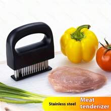 1 pezzo Tenderizzatore di carne a 48 aghi, in acciaio inossidabile, tenderizzatore per bistecca e pollo, strumento per tenderizzare la carne