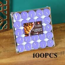 100 Stücke/50 Stücke minimalistische kleine Kerzen, alltägliches Lässig Party- und Veranstaltungszubehör, weiße/rosa/rote/blaue/gelbe/lila/grüne Kerzen, eine Kerze brennt 2-4 Stunden, romantische Kerzendekoration für Hochzeit & Abendessen Geschenke Geburtstag Abschluss