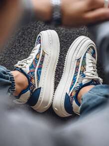 Men's Fashionable Rope Thick Sole Low-Top Casual Sneakers Canvas Shoes, Versatile For Spring/Summer