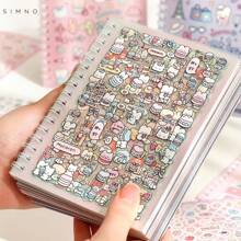 16 hojas de pegatinas, libro de pegatinas de nariz de , papel decorativo de collage hecho a mano, apto para varias escenas, estuche de teléfono móvil, pegatinas para tazas de agua, decoración de diario y álbum, accesorios, suministros escolares, de vuelta a la escuela