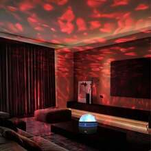 1pc USB Powered Starry Sky And Ocean Wave Projector - 7 Color Modes, USB Powered Night Light With 7 Pattern Options, Suitable For Bedroom, Game Room, Home Theater Decor - An Ideal Gift For Weddings, Loved Ones