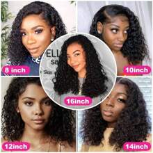 Kinky Curly Human Hair Wig 13x4 HD Lace Frontal Wigs 200% Density 8-40 Inch Short Long Jerry Curly Lace Front Wigs Glueless Wig Pre Plucked With Baby Hair Brazilian Virgin Human Hair For Women
