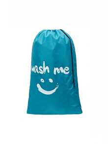 1 pezzo Sacca per il bucato da viaggio "Lavami", sacca per il bucato lavabile con laccetti, EXTRA LARGE, organizer per vestiti sporchi, abbastanza grande da contenere 4 carichi di bucato, adatta per un cesto o un cestino, lavabile in lavatrice, essenziale per la camera da letto, borsa essenziale per il college, accessori scolastici