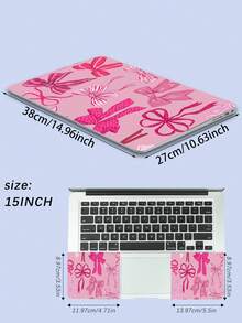 A Set Of 15-Inch Laptop Skin With Cute Bow Pattern For Laptops, MacBooks, - Multicolor - View 4