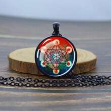 1PC Greece Sacred Geometry Metatron's Cube Necklace Spiritual Sign Pendant Necklace Magic Jewelry - Style - View 4