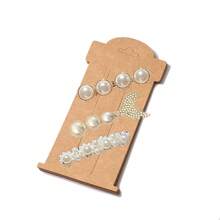 20pcs 16x8cm Hair Clip Display Cards Kraft Paper Rectangular Card Holders For Hair Bows, Barrettes, And Accessories Organizing - Display Card - View 5