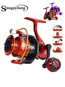 SOUGAYILANG Spinning Fishing Reel,5.2:1 Gear Ratio Freshwater Fishing Reel,0.18-0.35mm Line Capacity,1000-5000 Series With Lightweight And Corrosion Resistant Saltwater Spinning Reel,Suitable For Freshwater Fishing Enthusiasts And Beginners