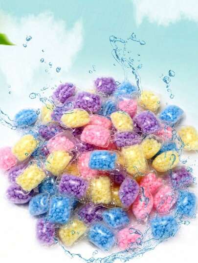 芳香洗衣珠 持久衣物柔顺剂 水溶性膜香味洗衣豆 颜色随机