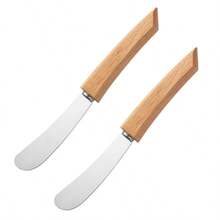1pc/3pcs/6pcs Wooden Handle Butter Knife, Jam Spreader, Frosting Spatula, Cream Scraper