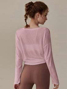 Women's Loose Fit Yoga Tops, Long Sleeve Workout T-Shirt For Running, Pilates, Fitness, Autumn/Winter