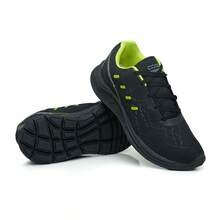 Kit 2 Men's Sports Gym Training Running Super Soft Sneakers - 黑/白 + 黑/檸檬黃 - 查看 5