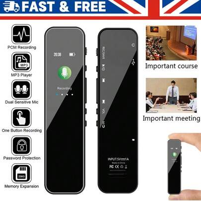 8G Digital Voice Recorder Dictaphone Audio MP3 Player Sound Recording Device