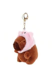 Soft Capybara Plush Keychain Toy Realistic Cute Capybara Stuffed Animals Toy Capybara Plushie, Pendant For Backpack Handbag Birthday Gift,Stuffed Toy,Pink Capybara,Party Favors For Kids, Birthday Decoration