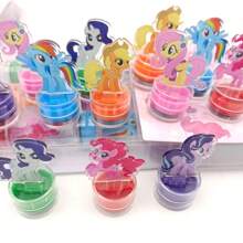 MY LITTLE PONY Student Creative My Little Pony 6-In-One Stamp Cartoon Cute Round Acrylic Stamp Children's Prize, Back To School, School Supplies