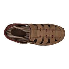 Lobo Solo Men's Sandals In Grey And Red Nubuck 6580 - Grey - View 4